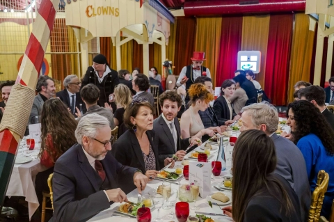 Photo montrant une soirée d'entreprise au Parc Astérix